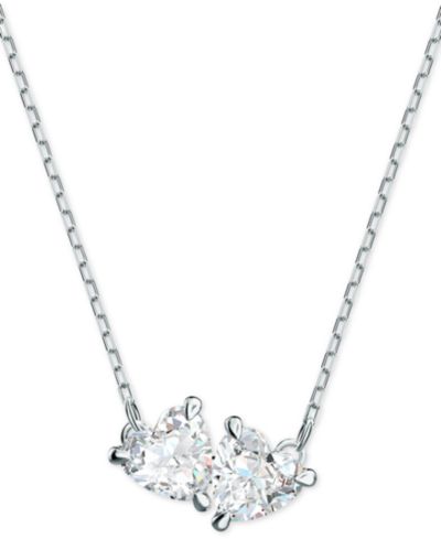 Swarovski подвеска Double Crystal в серебристом цвете, 14-7/8" + 2" extender