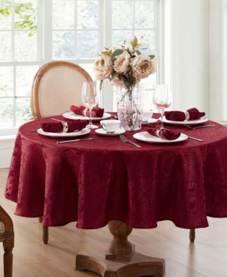 Elrene Caiden Elegance Damask Tablecloth - 60" x 84" Oval