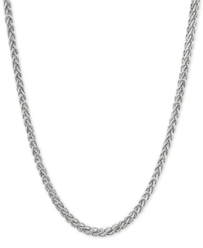 Цепочка Macy's Wheat Link 24" (2-1/2mm) в 18k Gold-Plated Sterling Silver или Sterling Silver