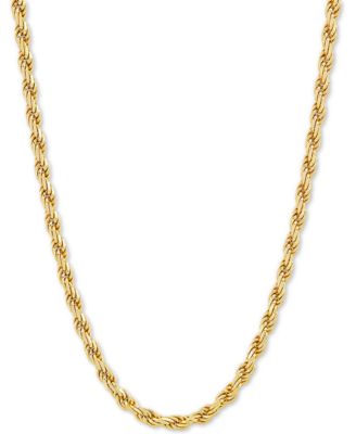 Rope Link 18" Chain Necklace in 18k Gold-Plated Sterling Silver