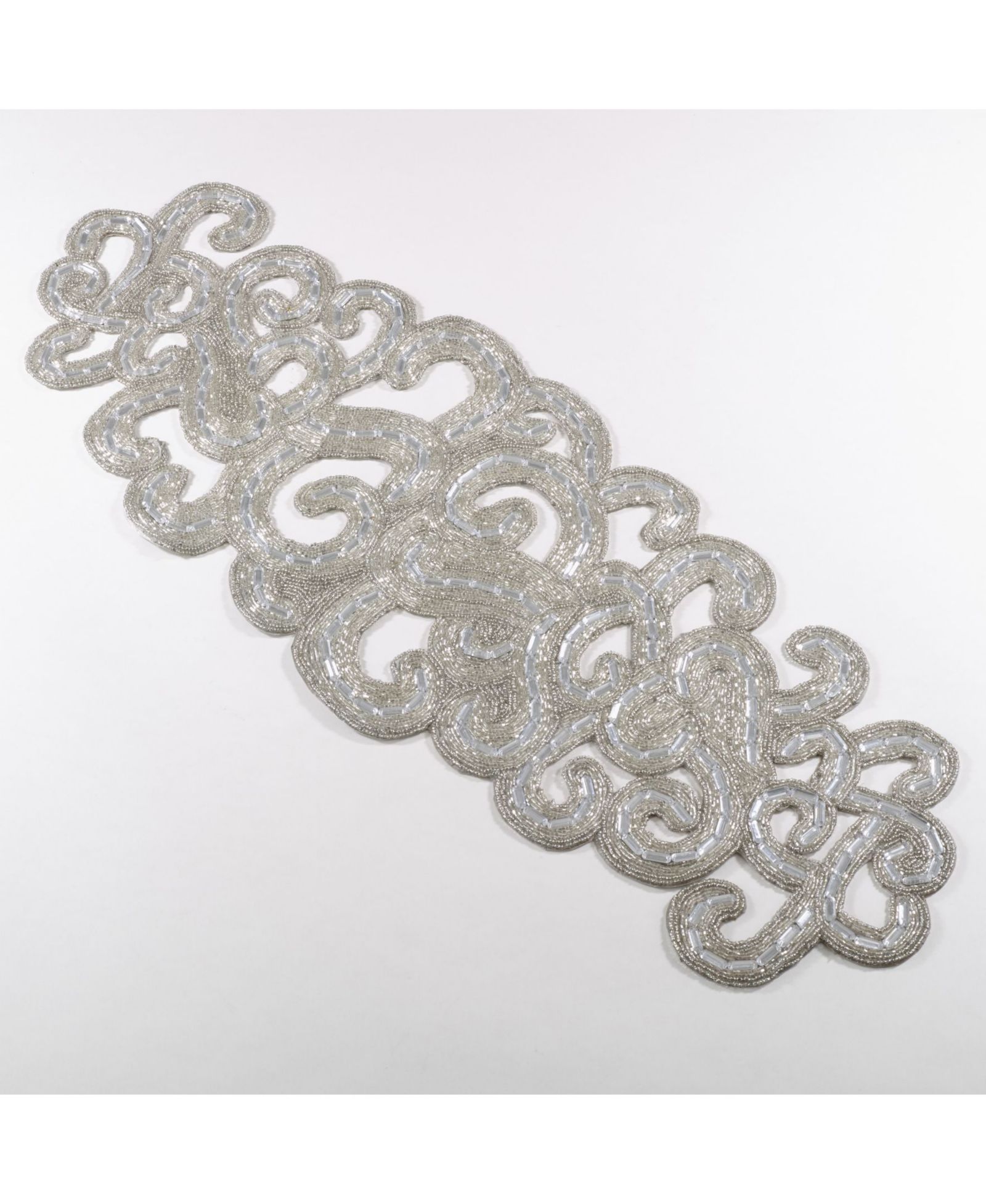 Saro Lifestyle Rosalind Collection Beaded Design Table Runner