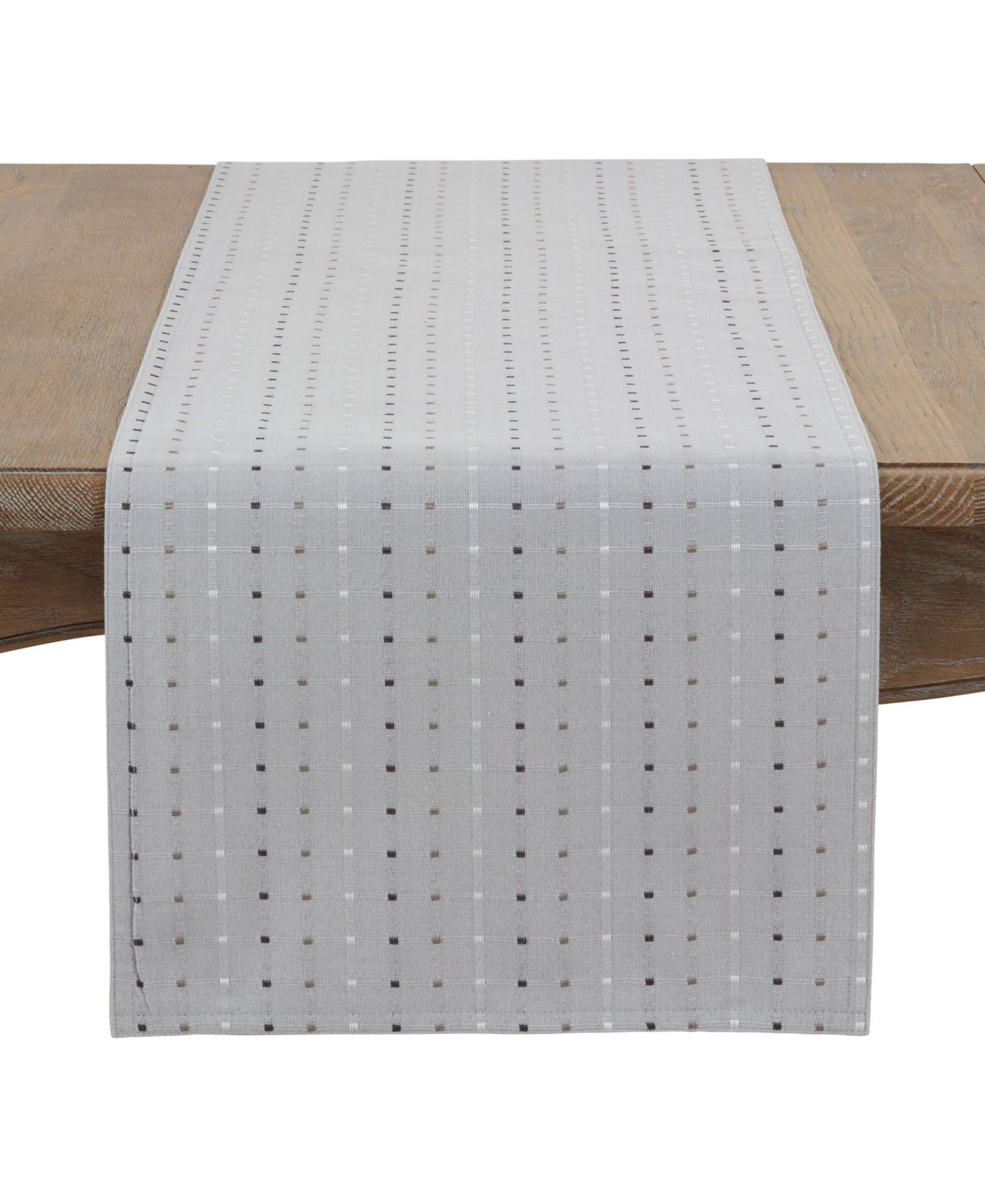 Saro Lifestyle Square Stitched Runner 16”x72”