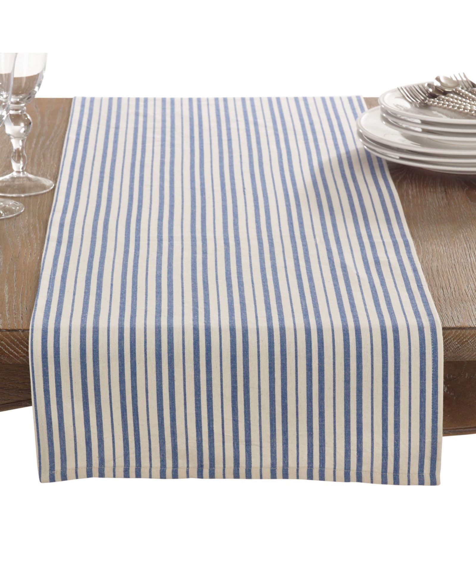 Saro Lifestyle Dauphine Collection Striped Design Table Runner