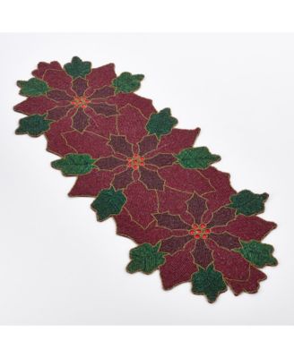 Дорожка с дизайном poinsettia от Saro Lifestyle с бисером