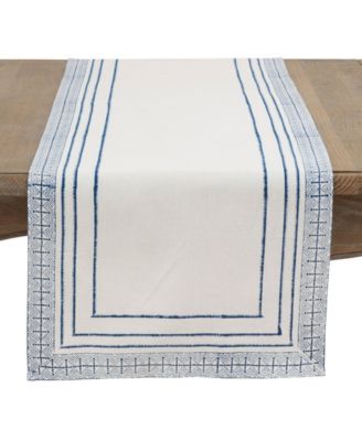 Saro Lifestyle Дорожка для стола с ручной печатью Mod Print