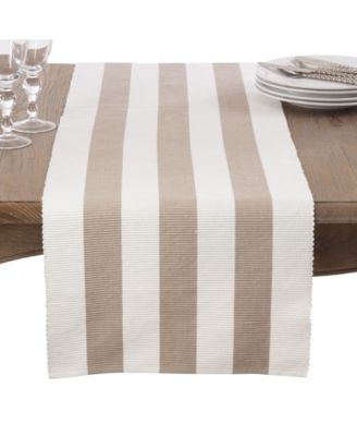 Скатерть Saro Lifestyle Classic Stripe Design из рибаного хлопка с классическим узором