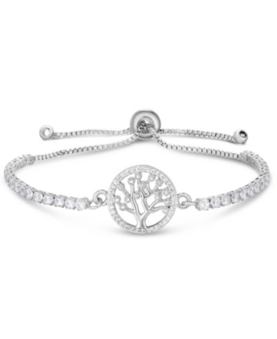 Cubic Zirconia браслет Bolo Tree Of Life с серебряным напылением