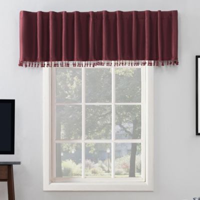 Sun Zero Evelina Штора-валанс из шелка Faux Dupioni с бисером, 50" x 17