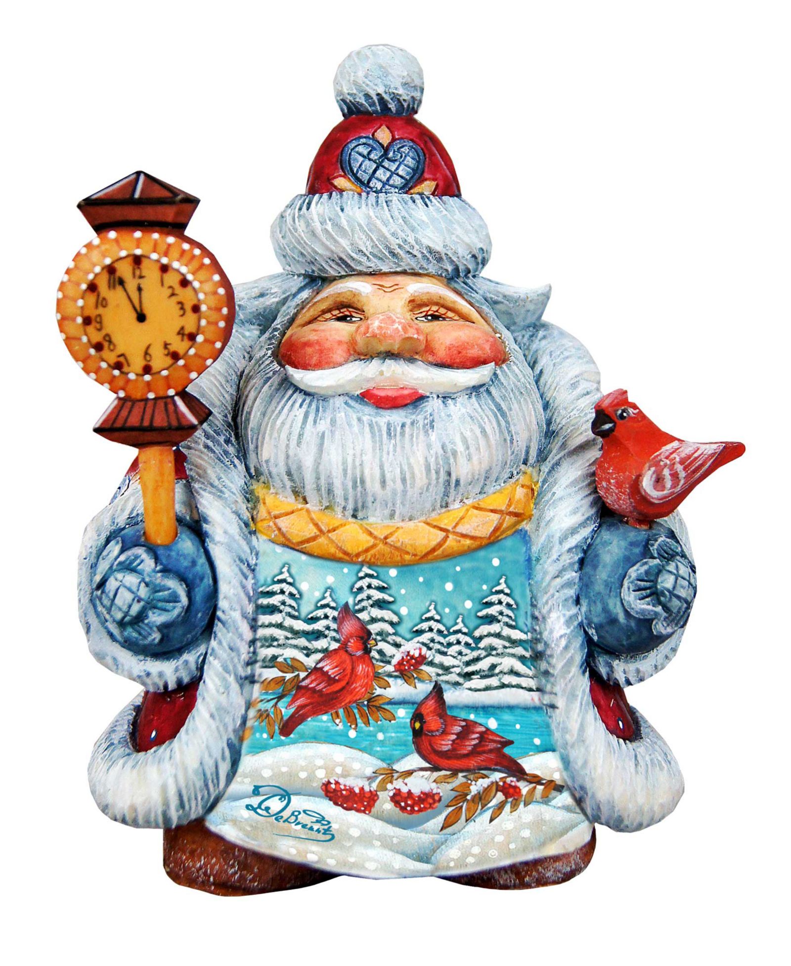 Фигурка G.DeBrekht Scenic Santa with Cardinals