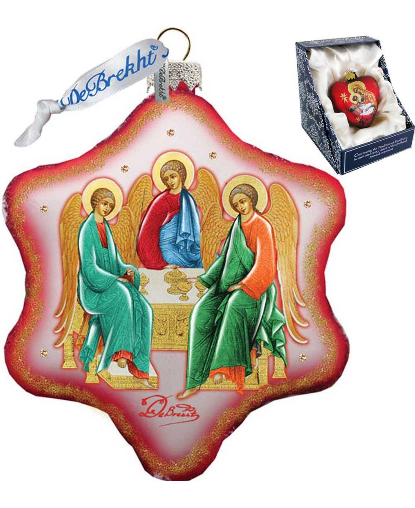 Стеклянное украшение G.DeBrekht Trinity Nativity Snowflake