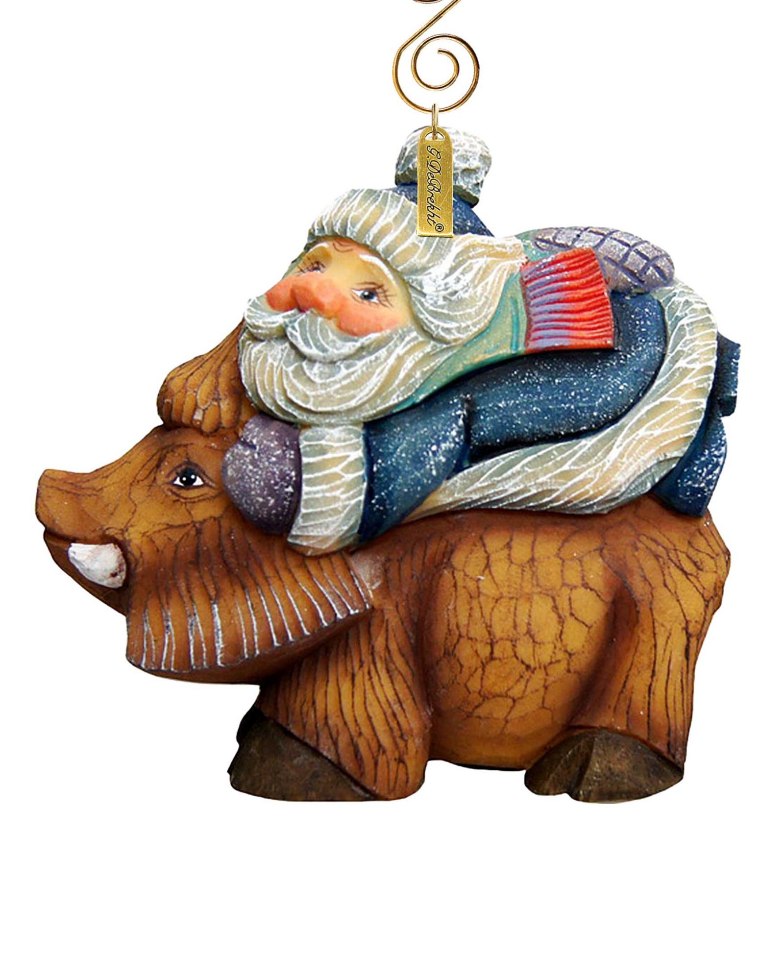 Украшение G.DeBrekht Santa On Boar