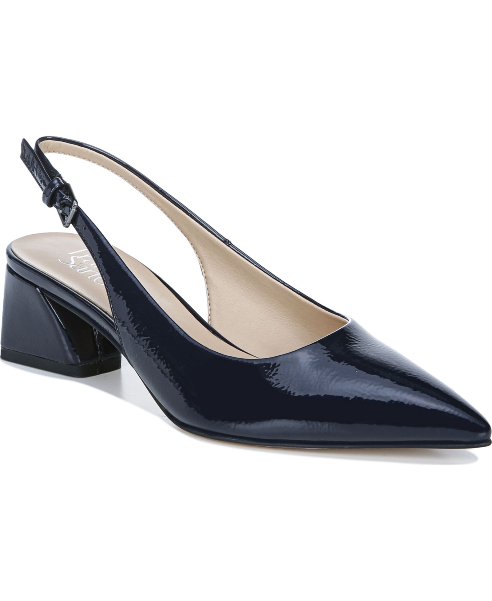 Franco Sarto Women's Racer Pointed Toe Block Heel Slingback Pumps
