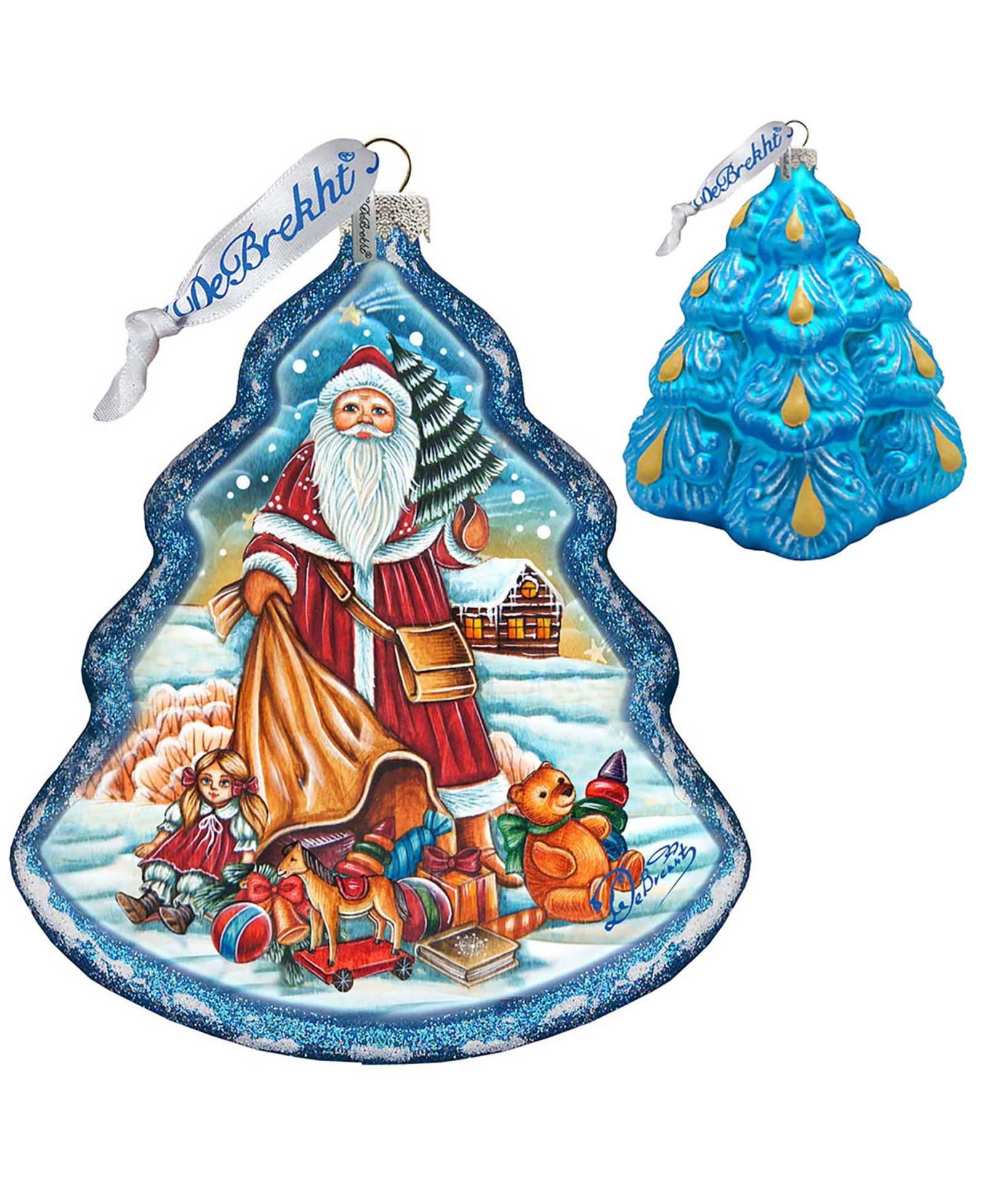 G.DeBrekht елочное украшение Nordic Santa Tree Glass Ornament