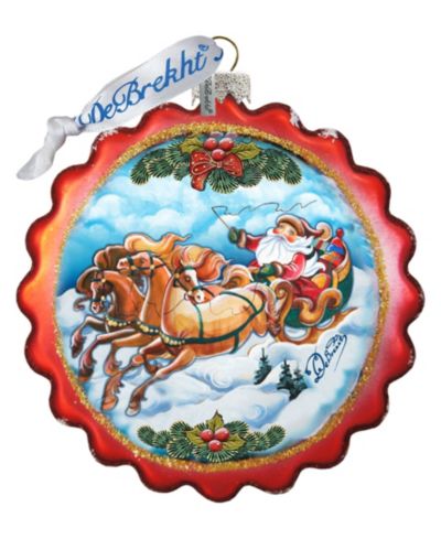 Стеклянное украшение G.DeBrekht Sleigh Ride Flower