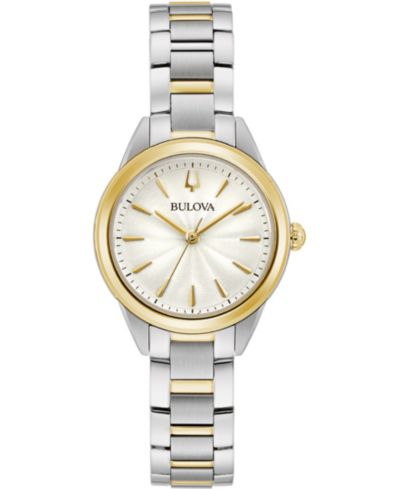 Bulova Женские Sutton Two-Tone Stainless Steel Bracelet Watch 28mm