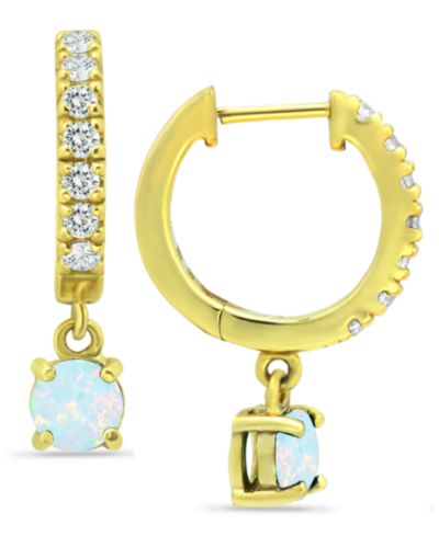 Lab created Opal/Gold Over Silver