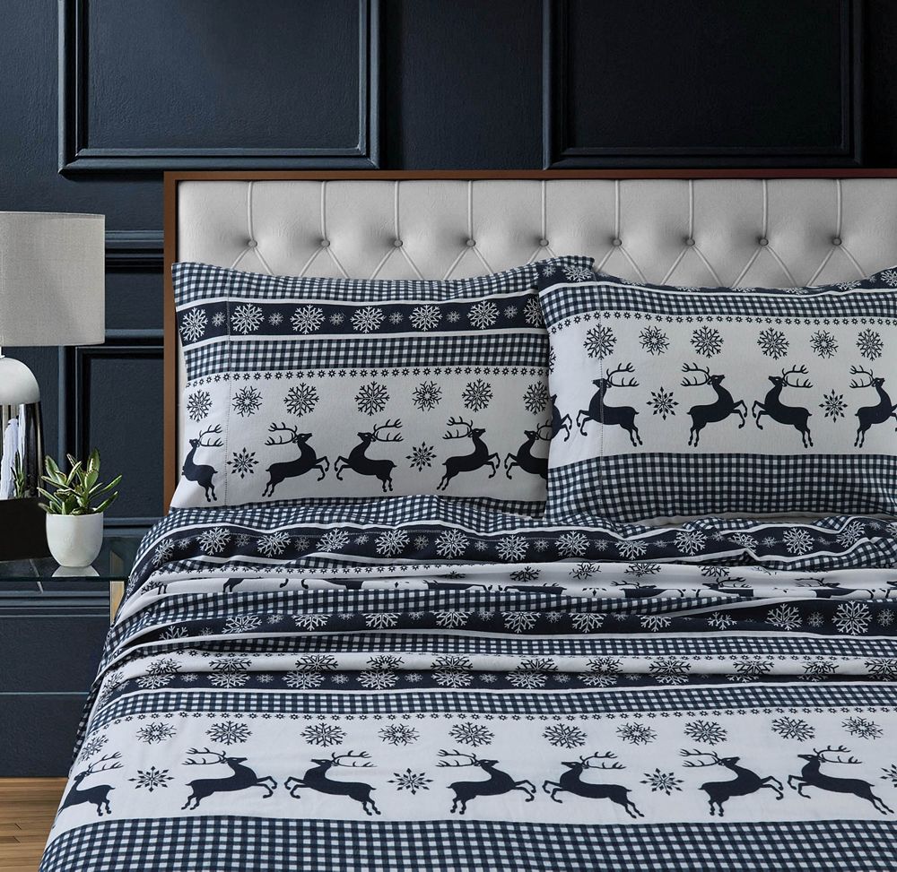 Tribeca Living комплект постельного белья из фланели с принтом, Queen