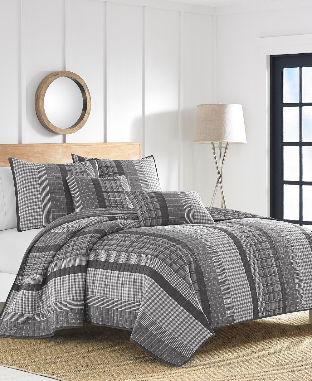 Комплект стеганого одеяла Nautica Gulf Shores, хлопок, 2 шт, Twin