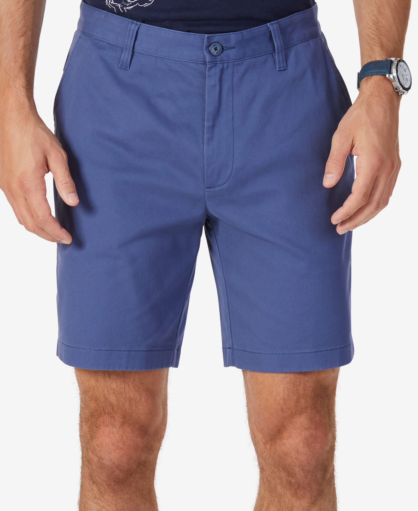 Nautica Men's Stretch Chino Flat-Front Deck Shorts, 8.5” Inseam