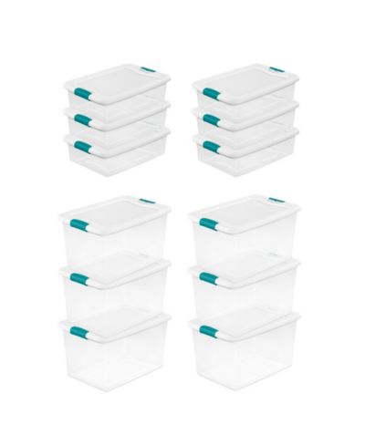 Набор пластиковых контейнеров Sterilite 64 Qt, 6 шт и 32 Quart Storage Boxes, 6 шт