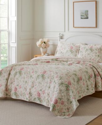 Laura Ashley Цветной двусторонний комплект из 2 частей для постели, Twin