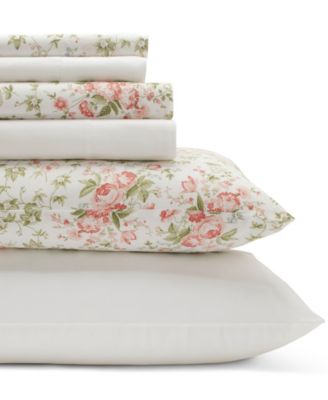 Laura Ashley Marissa Cotton Percale 6-Pc. Sheet Set, King