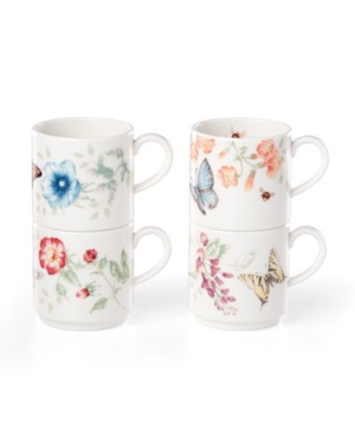 Lenox Stackable Mugs комплект из 4 шт., Butterfly Meadow