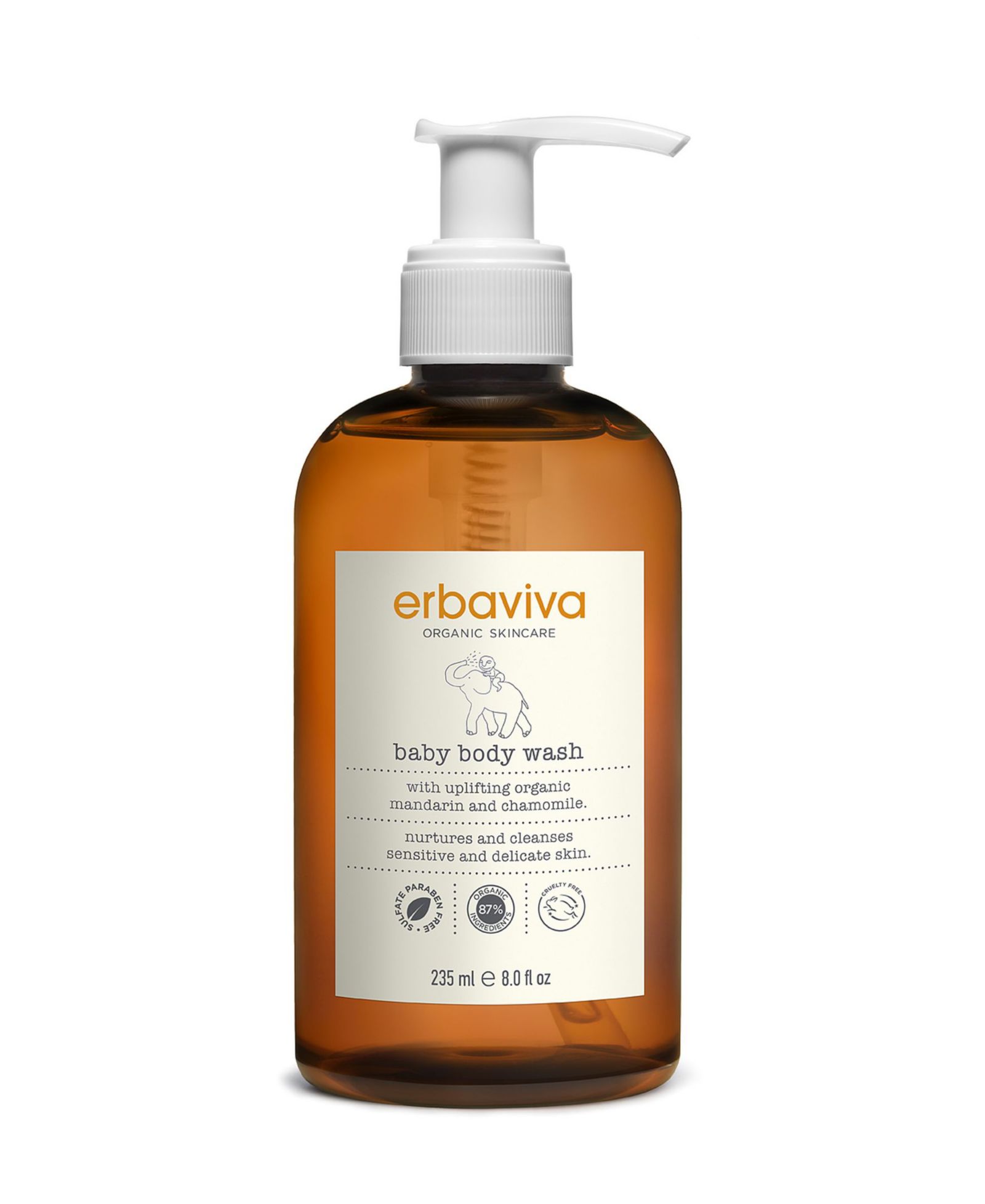 Гель для душа Erbaviva Baby, 8 fl oz