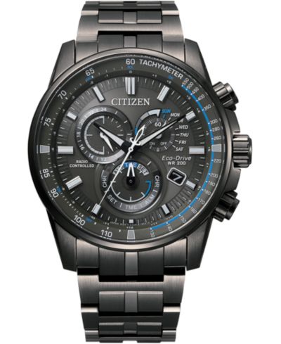 Citizen Eco-Drive Men's PCAT Gray Stainless Steel Bracelet Watch 43mm