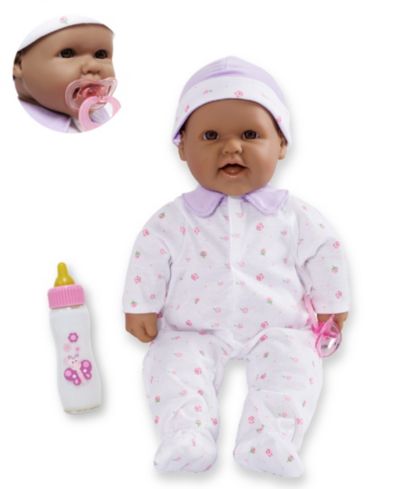 La Baby кукла мягкая Hispanic 16" в фиолетовом наряде
