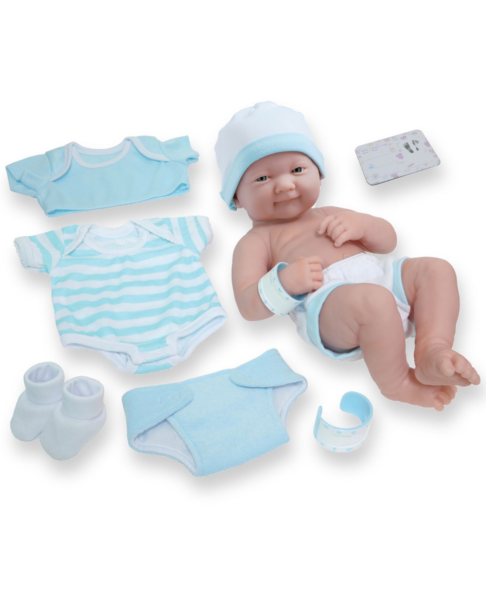 Кукла-новорожденная Jc Toys La из винила с улыбкой, 14 дюймов, набор из 8 предметов, для детей от 2 лет
