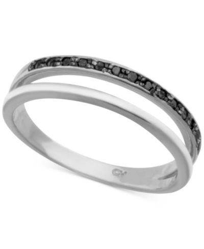 Кольцо Diamond Split Shank в серебре Sterling Silver (1/10 ct. t.w.)