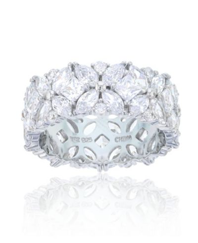 Кольцо Eternity Band из стерлингового серебра с цирконием