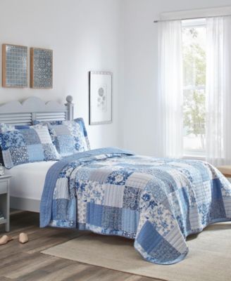 Laura Ashley Paisley Patchwork Reversible 3-Pc. Quilt Set, King