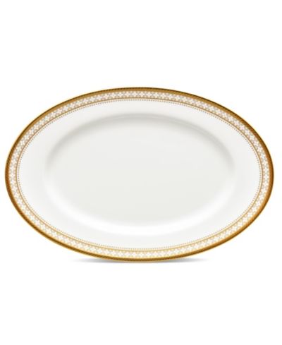 Noritake Trefolio Gold Butter/Relish Tray, 8.75"