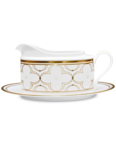 Noritake Trefolio Gold Gravy With Tray (2 Pcs), 16 oz.