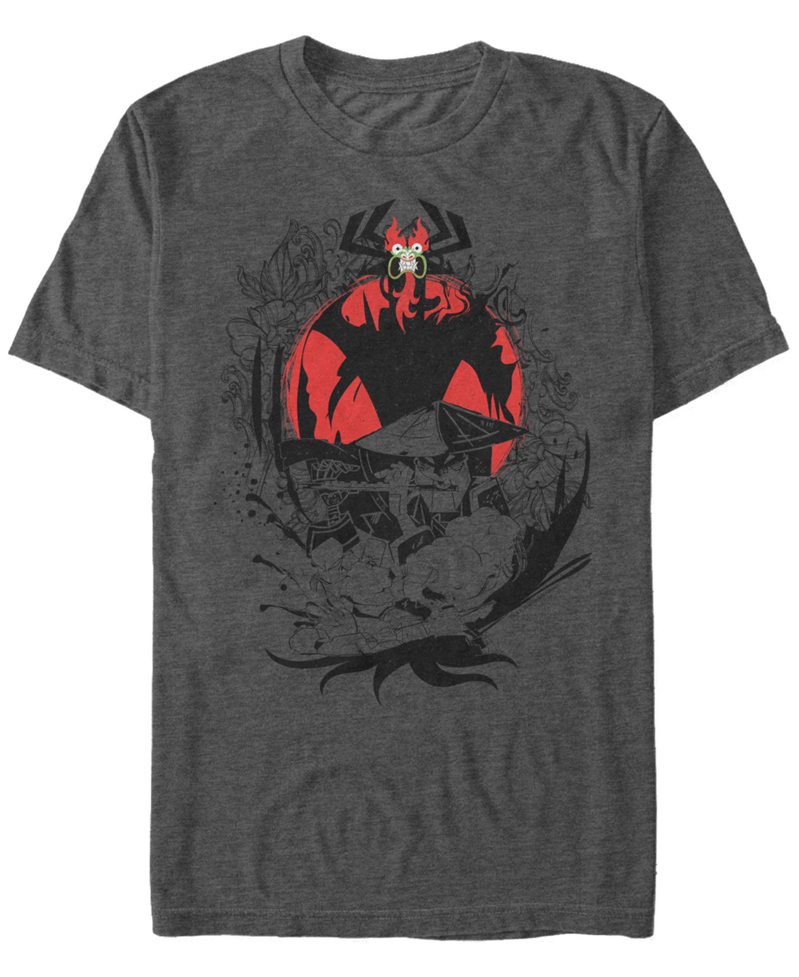 Fifth Sun Men's Samurai Jack Aku The Flute Battle Music Short Sleeve T- shirt