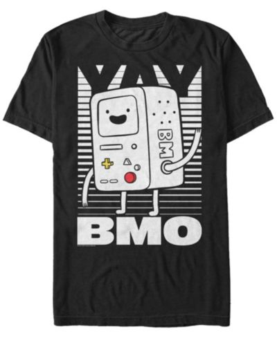 Fifth Sun Men's Adventure Time BMO Wave Yay Halftone Fade Short Sleeve T- shirt