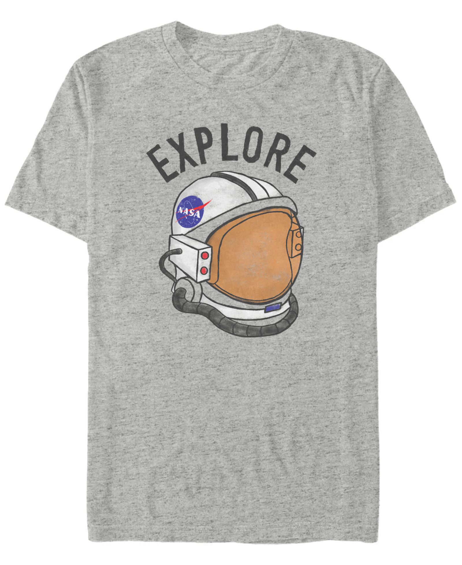 Fifth Sun NASA Men's Explore Retro Helmet Logo Short Sleeve T- shirt