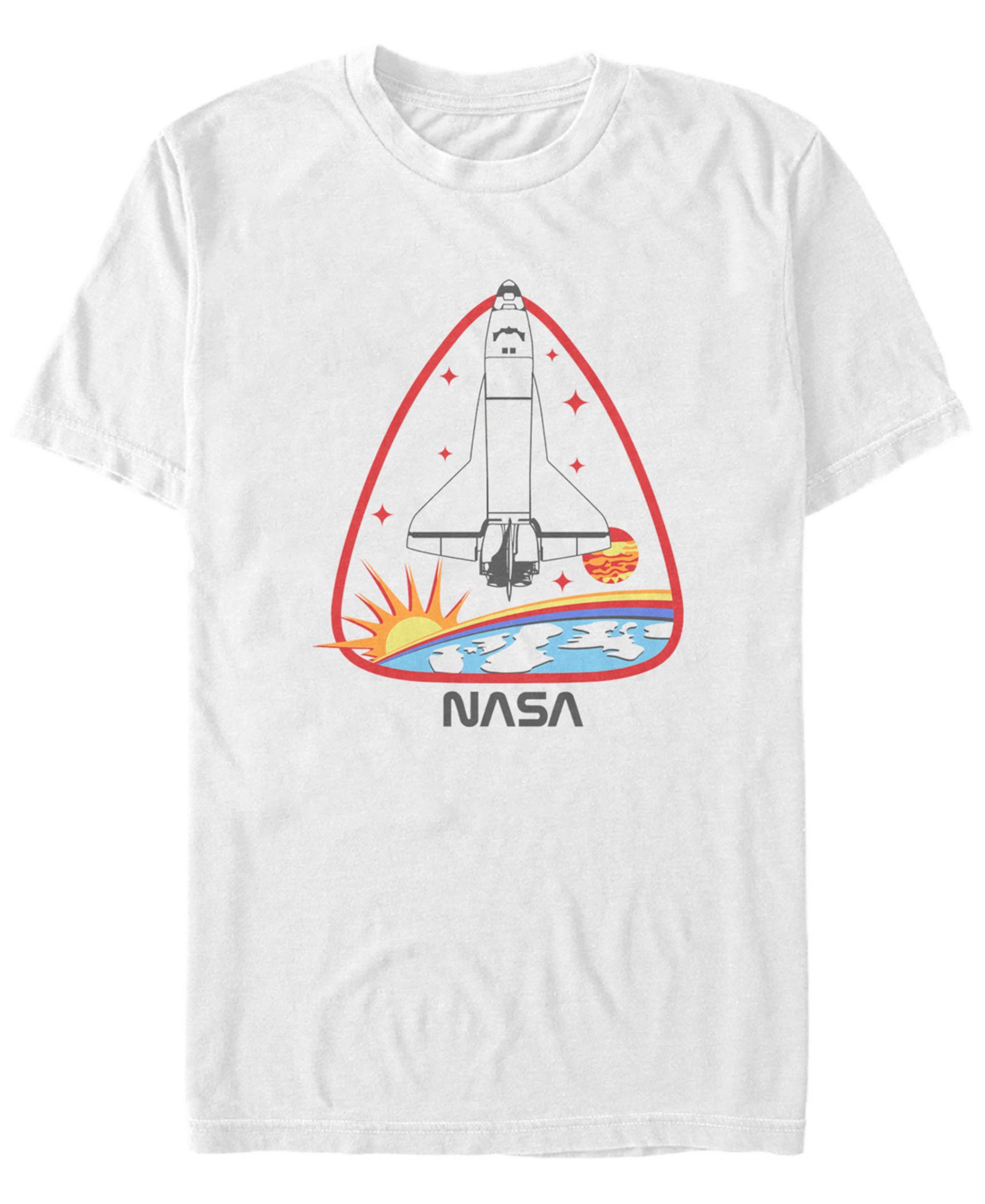 Fifth Sun NASA Men's Rocket Ship Badge Short Sleeve T- shirt