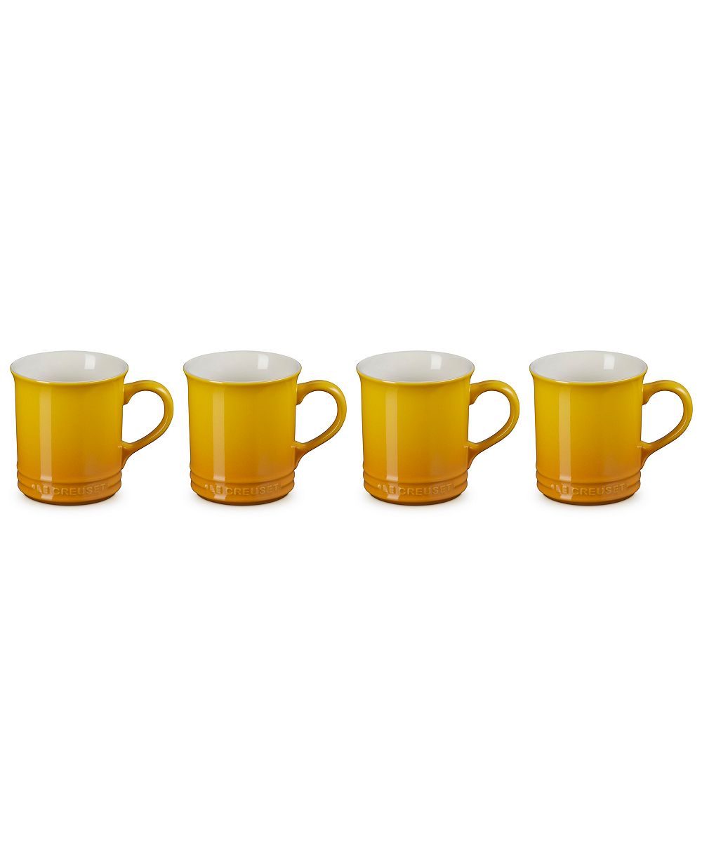 Le Creuset Stoneware 14 oz. Coffee Mugs, Set of 4