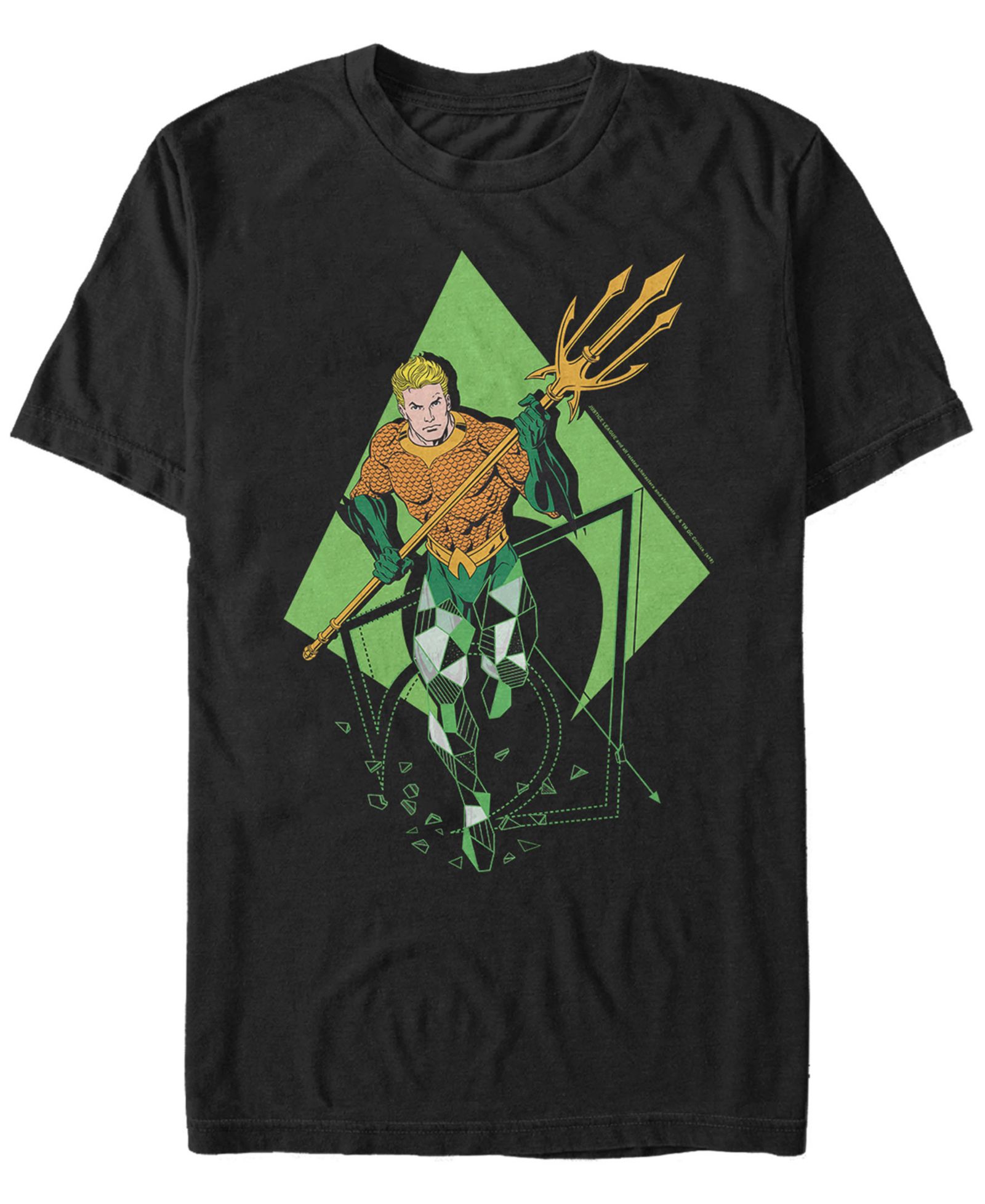 Fifth Sun DC Men's Aquaman Geometric Running Pose Short Sleeve T-Shirt