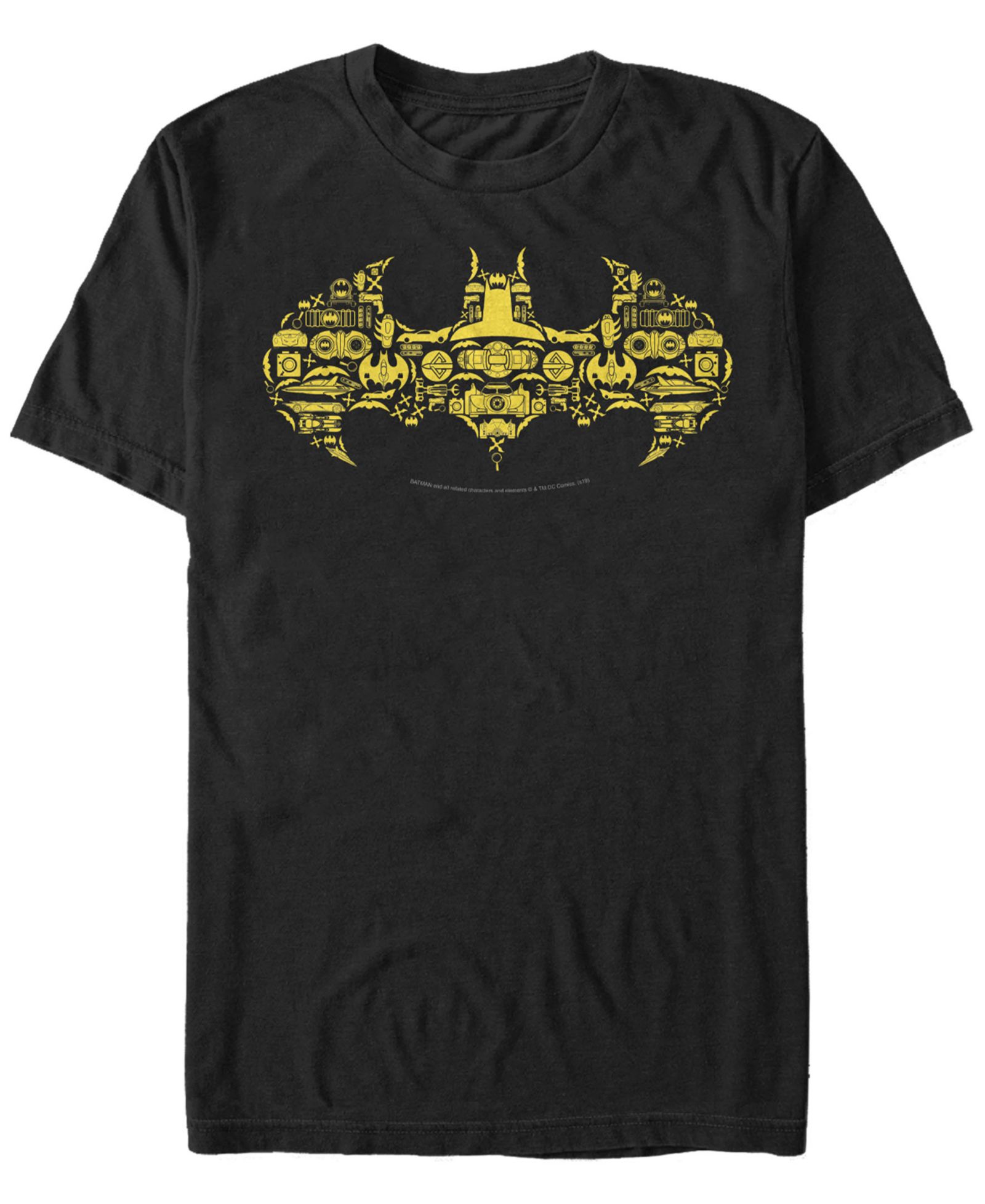 Fifth Sun DC Men's Batman Icons Filled Bat Logo Short Sleeve T-Shirt
