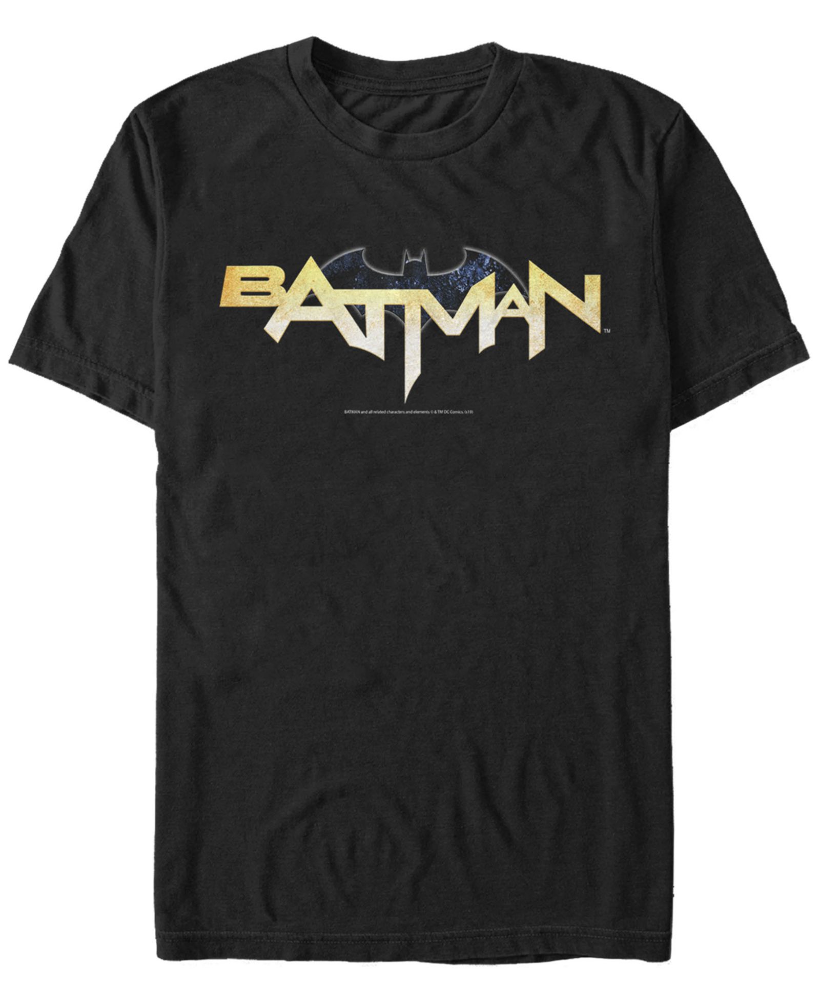 Fifth Sun DC Men's Batman Text Logo Short Sleeve T-Shirt