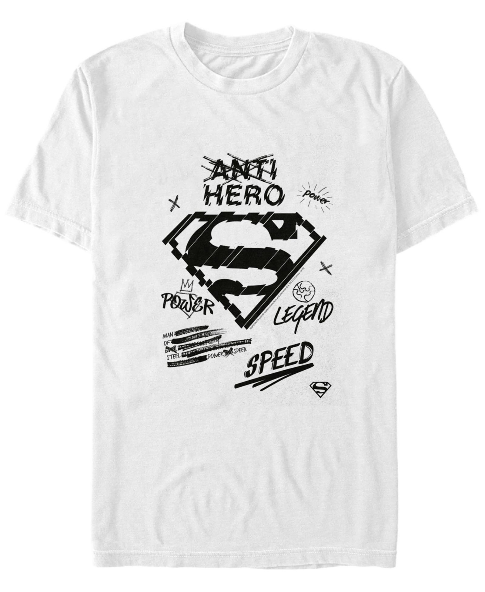 Fifth Sun DC Men's Superman Marker Sketch Short Sleeve T-Shirt