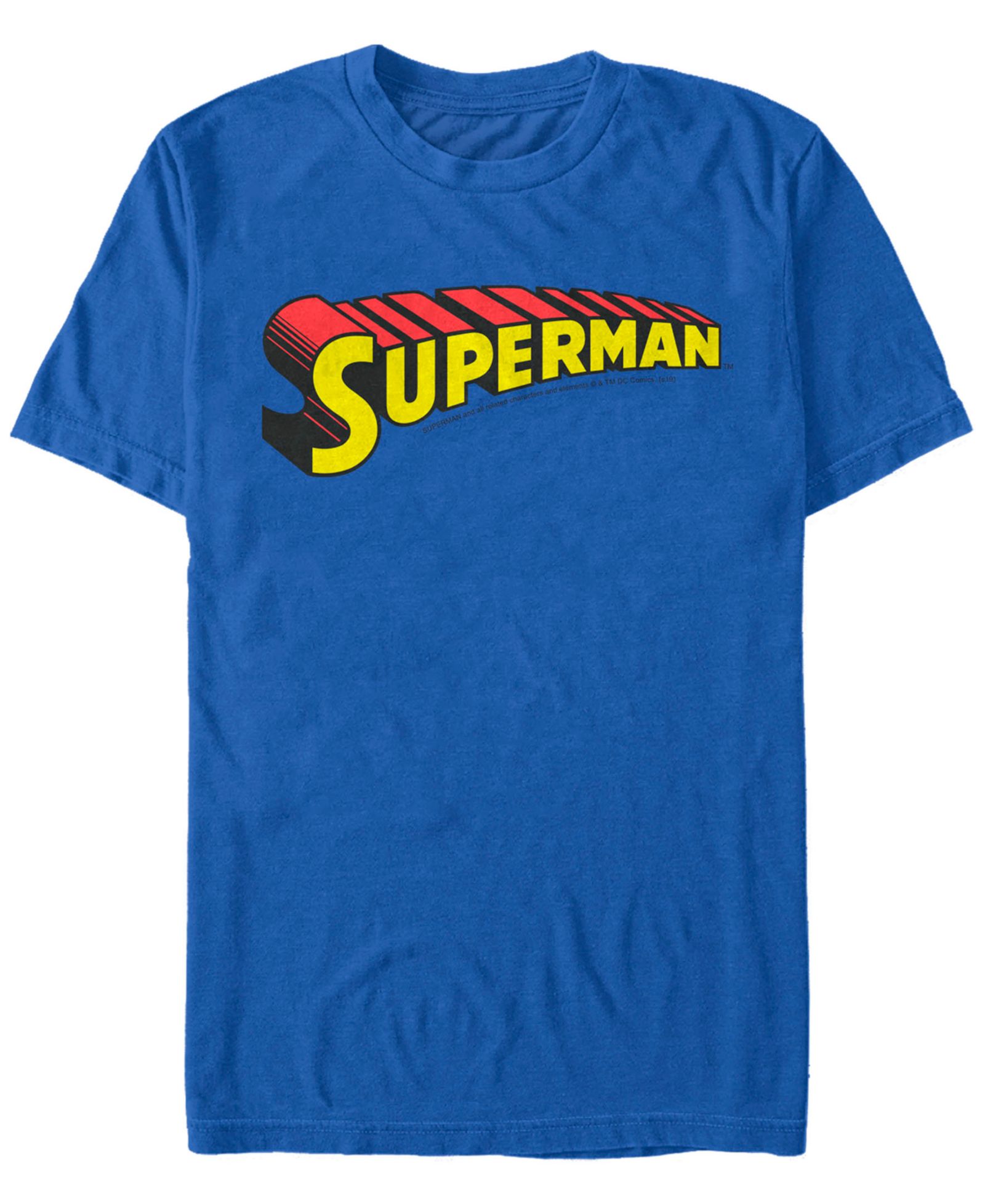 Fifth Sun DC Men's Superman Text Logo Short Sleeve T-Shirt
