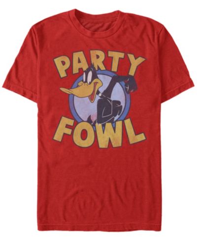 Футболка Fifth Sun Looney Tunes Men's Daffy Duck Party Fowl Short Sleeve