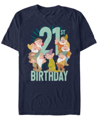 Fifth Sun Мужская футболка Dwarves 21 Birthday с коротким рукавом и круглым вырезом