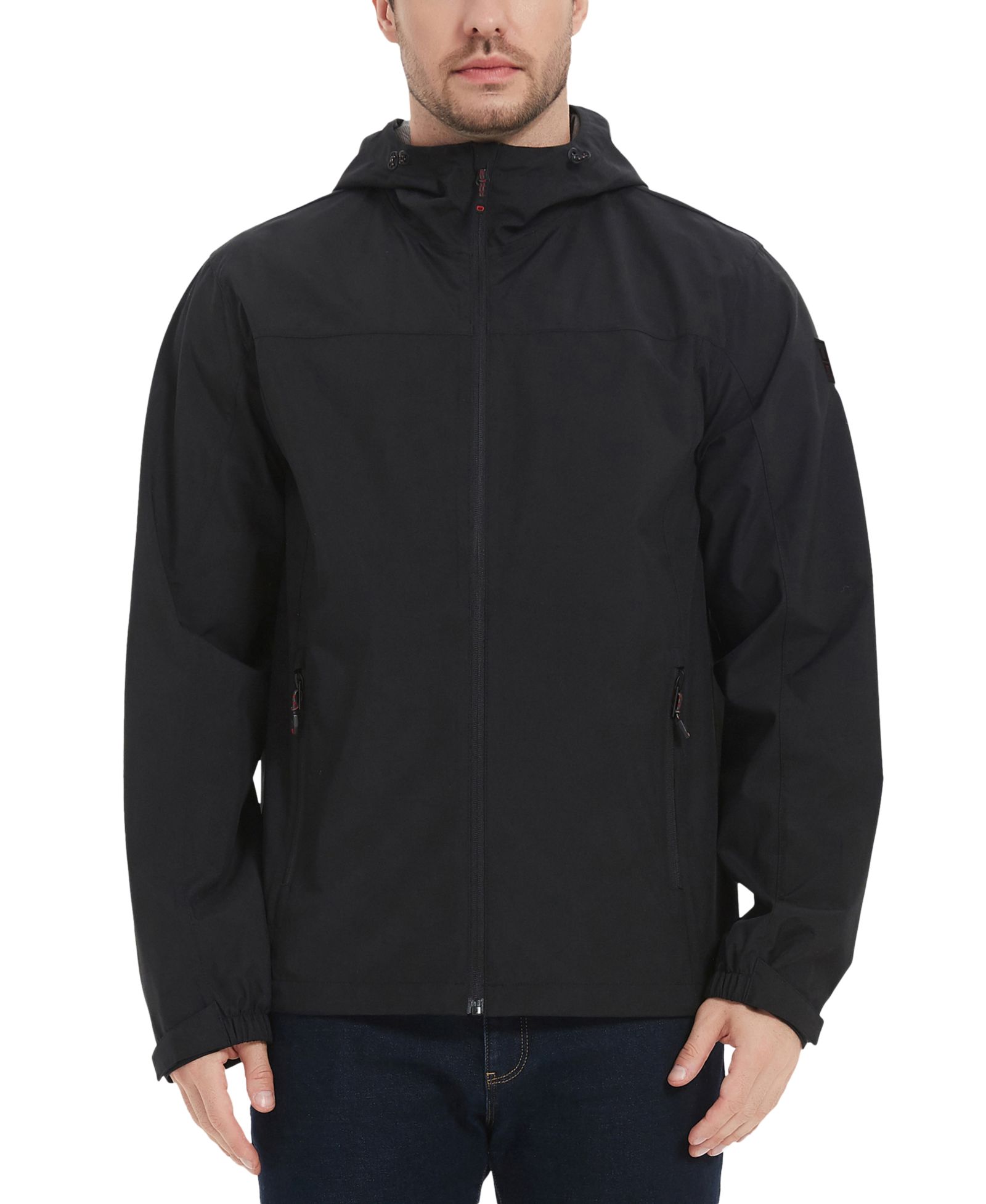 Hawke & Co. Men's All-Season Lightweight Stretch Hooded Rain Jacket