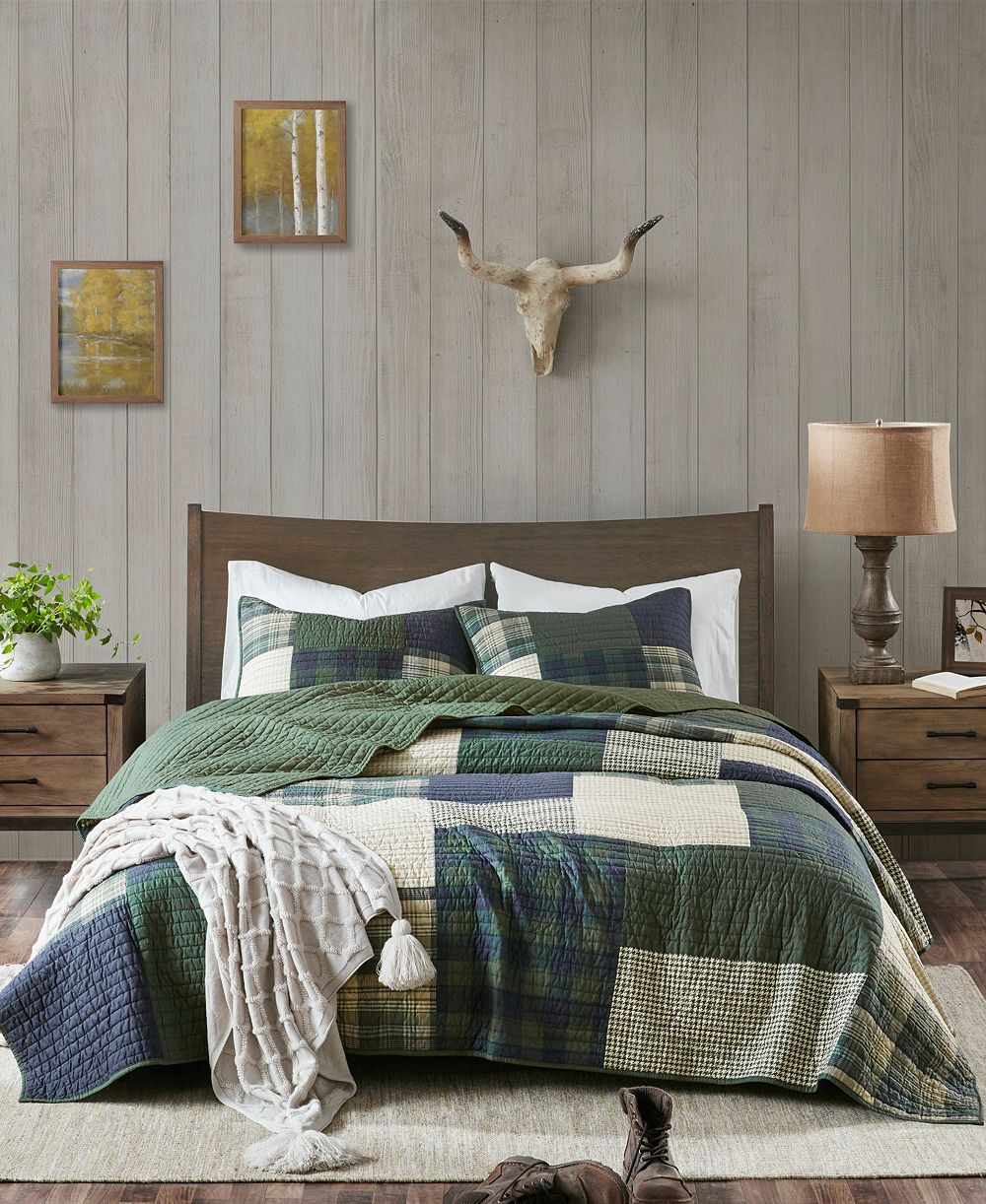 Woolrich Mill Creek хлопковый набор из 3 стеганых одеял, Full/Queen